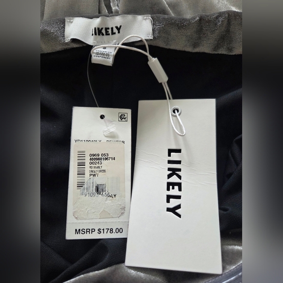 NEW LIKELY DRIGGS COCKTAIL STRAPLESS DRESS. - Picture 4 of 5